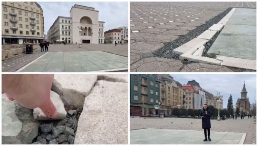 Lucrări de mântuială. Traseul Revoluției din '89, din Timișoara, deteriorat înainte să fie gata. Pe cine dă vina firma de construcții 1 wp header logo 1230