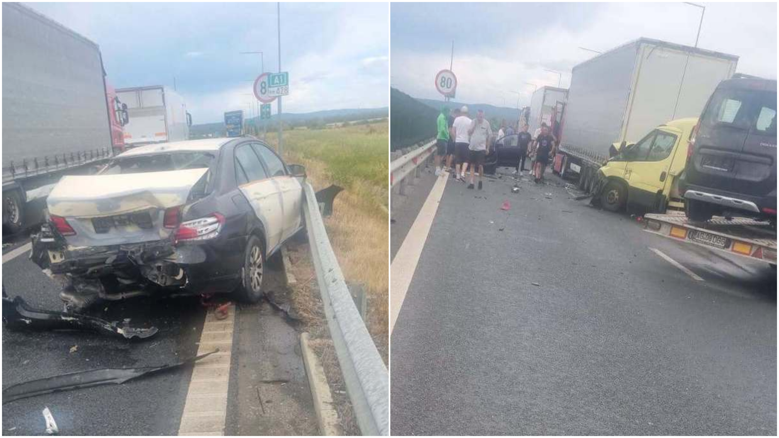 Accident grav pe A1, în Timiș. Două mașini, un TIR și o autoplatformă cu trei autoturisme s-au ciocnit 1 wp header logo 1979