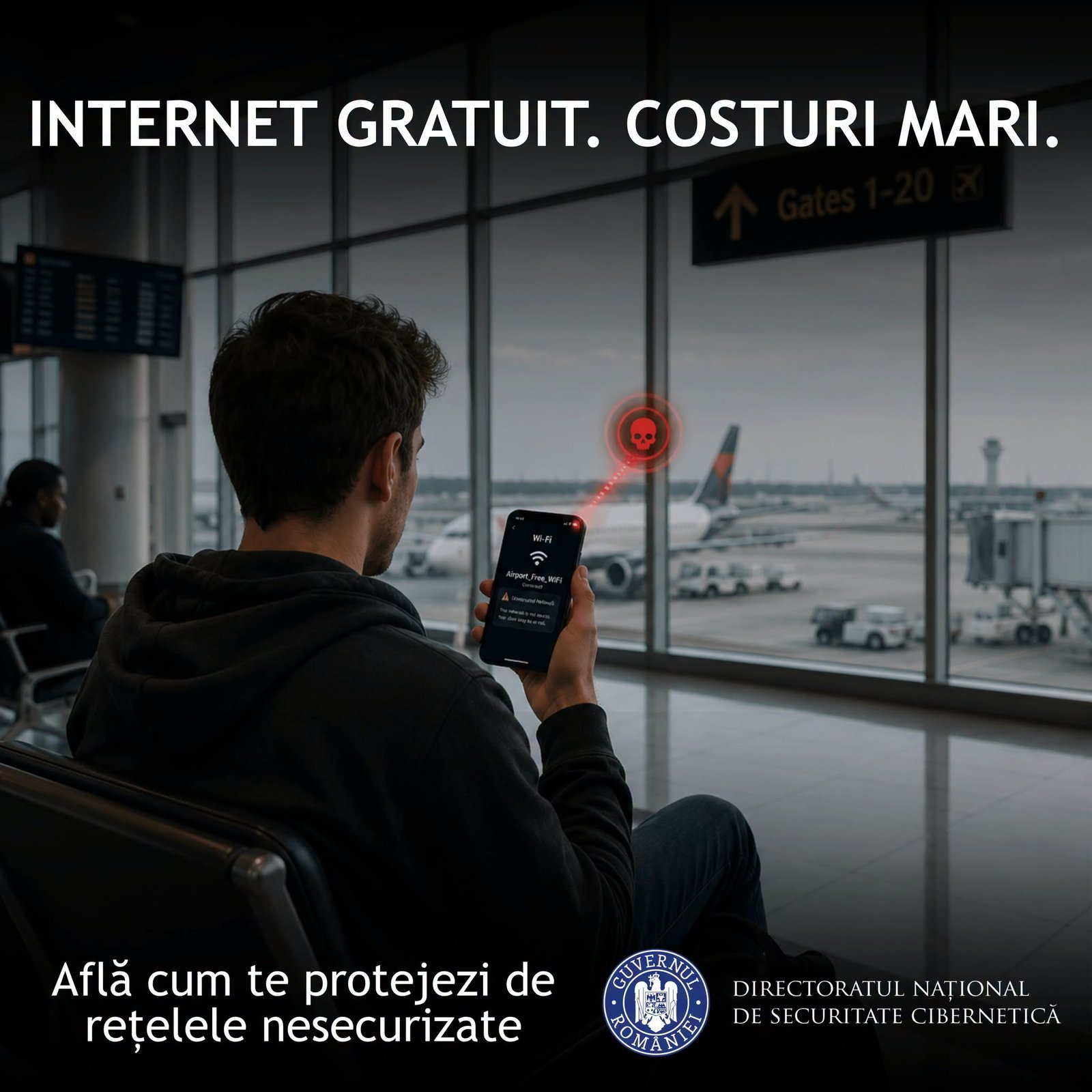 DNSC: Ce riști dacă te conectezi la reţele Wi-Fi gratuite din aeroporturi, hoteluri, cafenele. Cum recunoști pericolul 1 wp header logo 2058