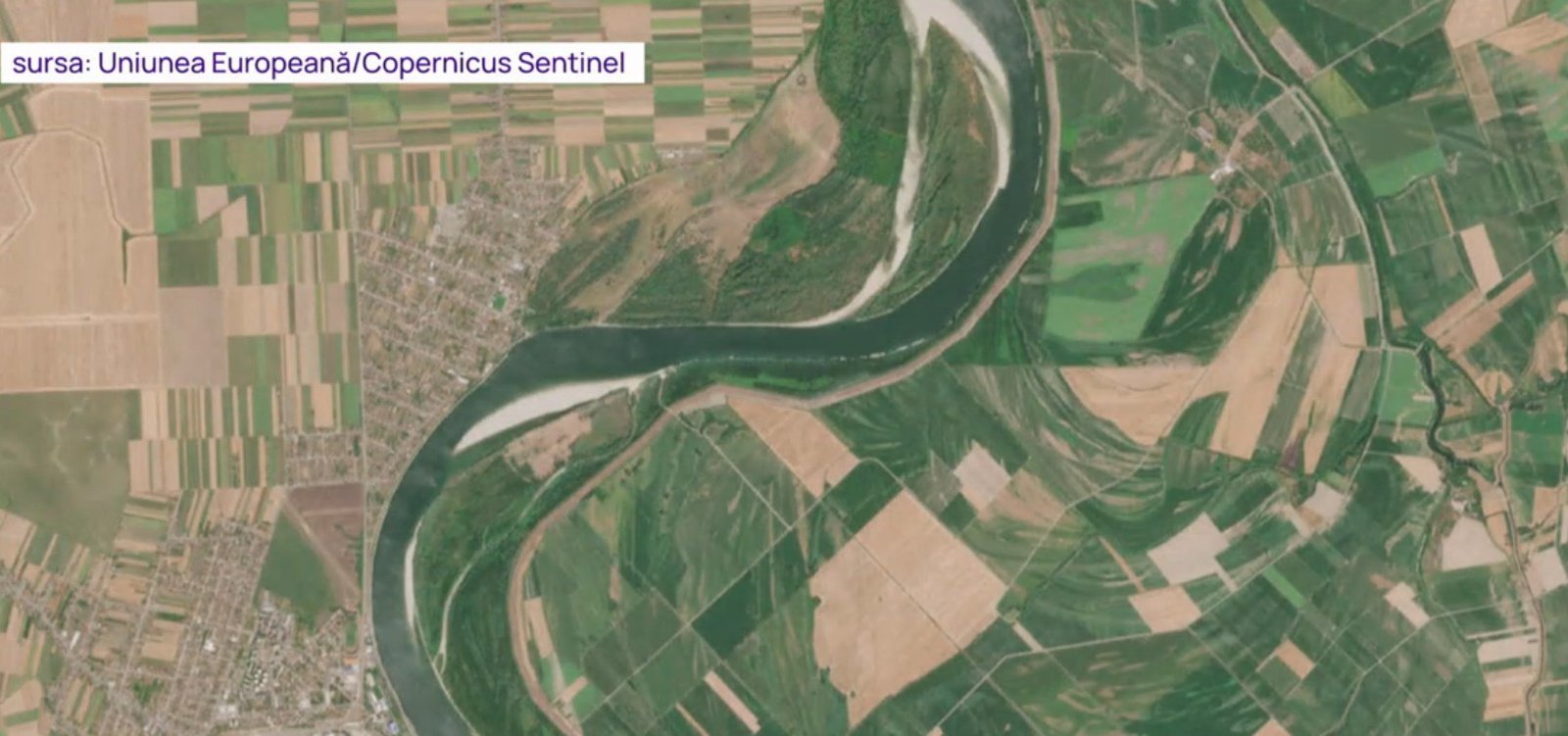 Dezastrul de pe Dunăre, văzut din satelit. Imagini cu fluviul înainte și după ce a fost afectat de secetă 1 wp header logo 370