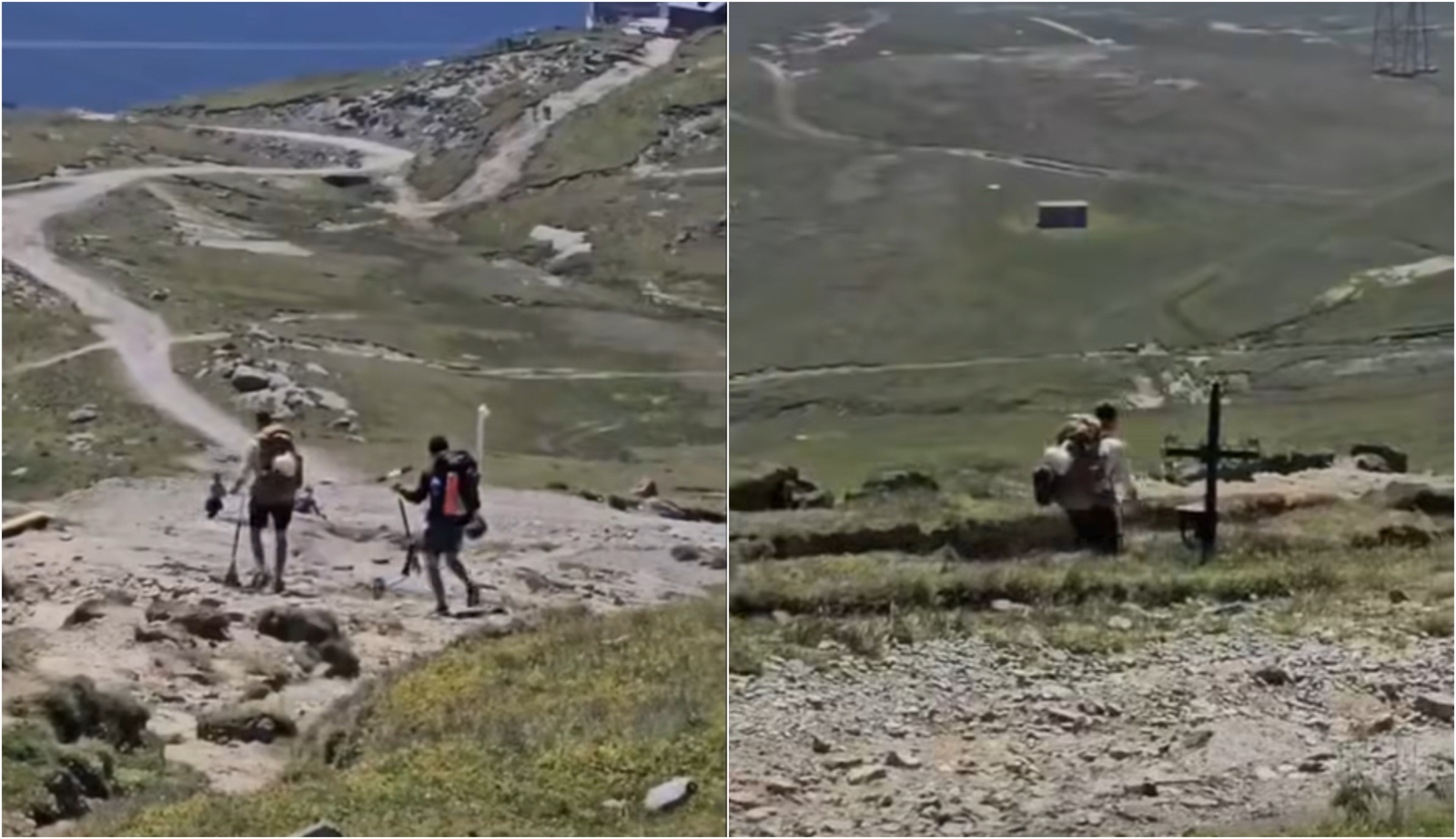 Cu trotinetele pe munte. Doi turiști au fost surprinși urcând pe platoul Bucegi cu vehiculele pe două roți 1 wp header logo 379