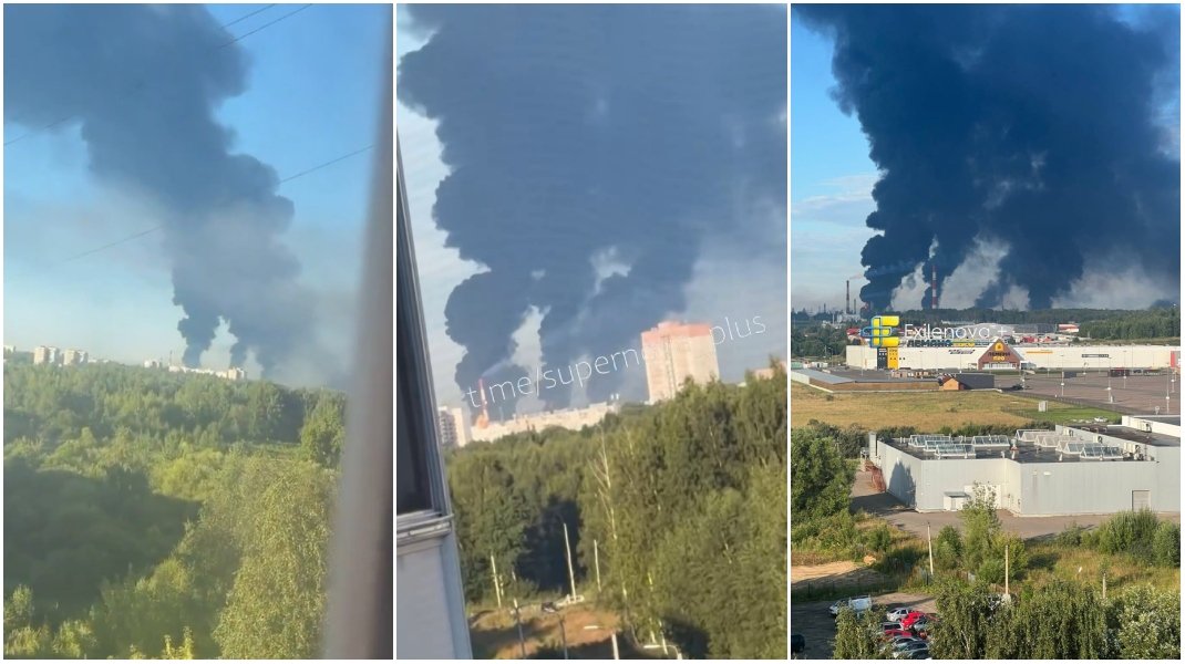 Una dintre cele mai mari rafinării din Rusia este în flăcări. A fost atacate de drone ucrainene pentru a doua noapte consecutiv 1 wp header logo 434